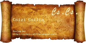 Csizi Csilla névjegykártya